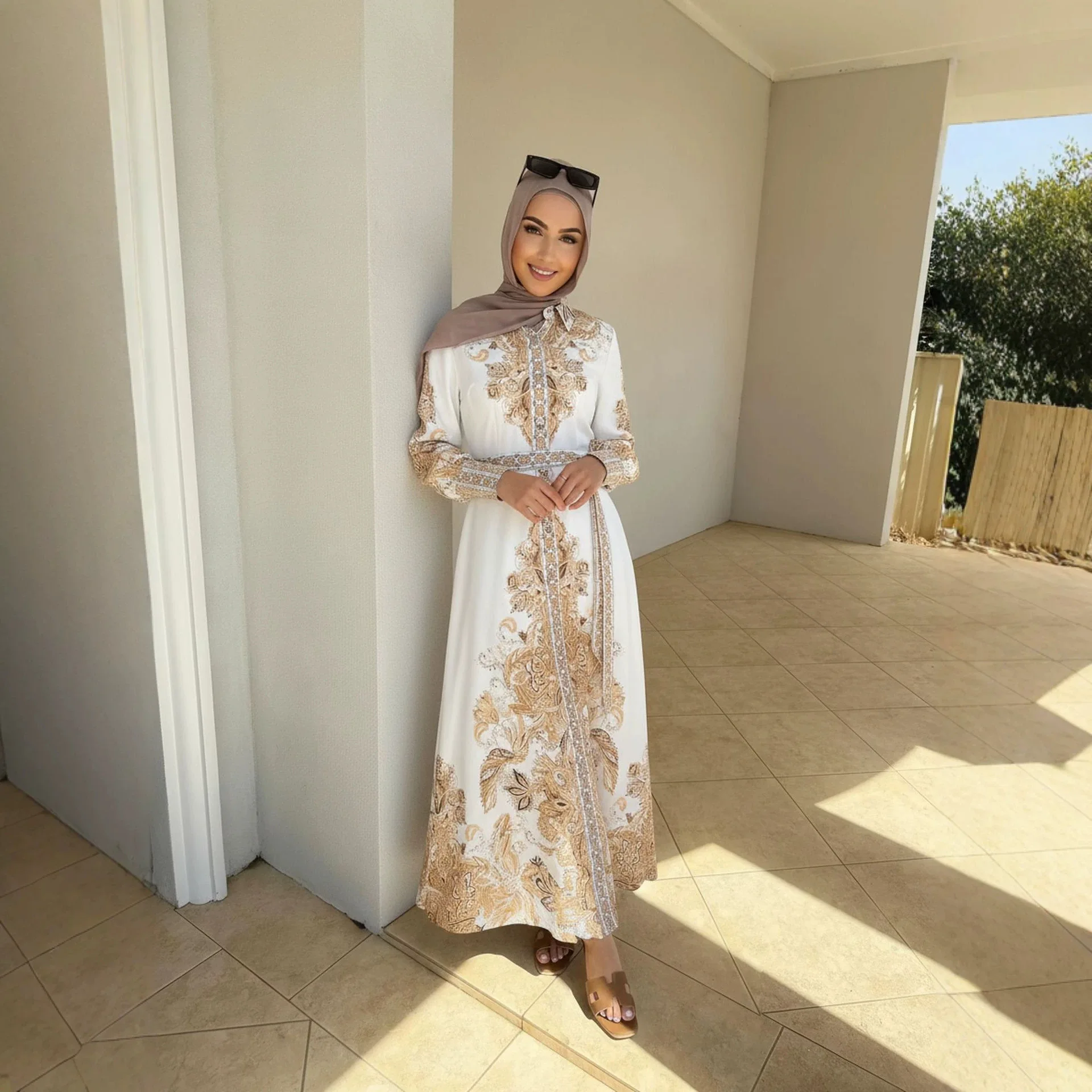 Dress Women Printed Belted Lapel Dresses Spring Summer Lantern Sleeve Flared Maxi Evening Gown
Dress Women Printed Belted Lapel Dresses Spring Summer Lantern Sleeve Flared Maxi Evening Gown