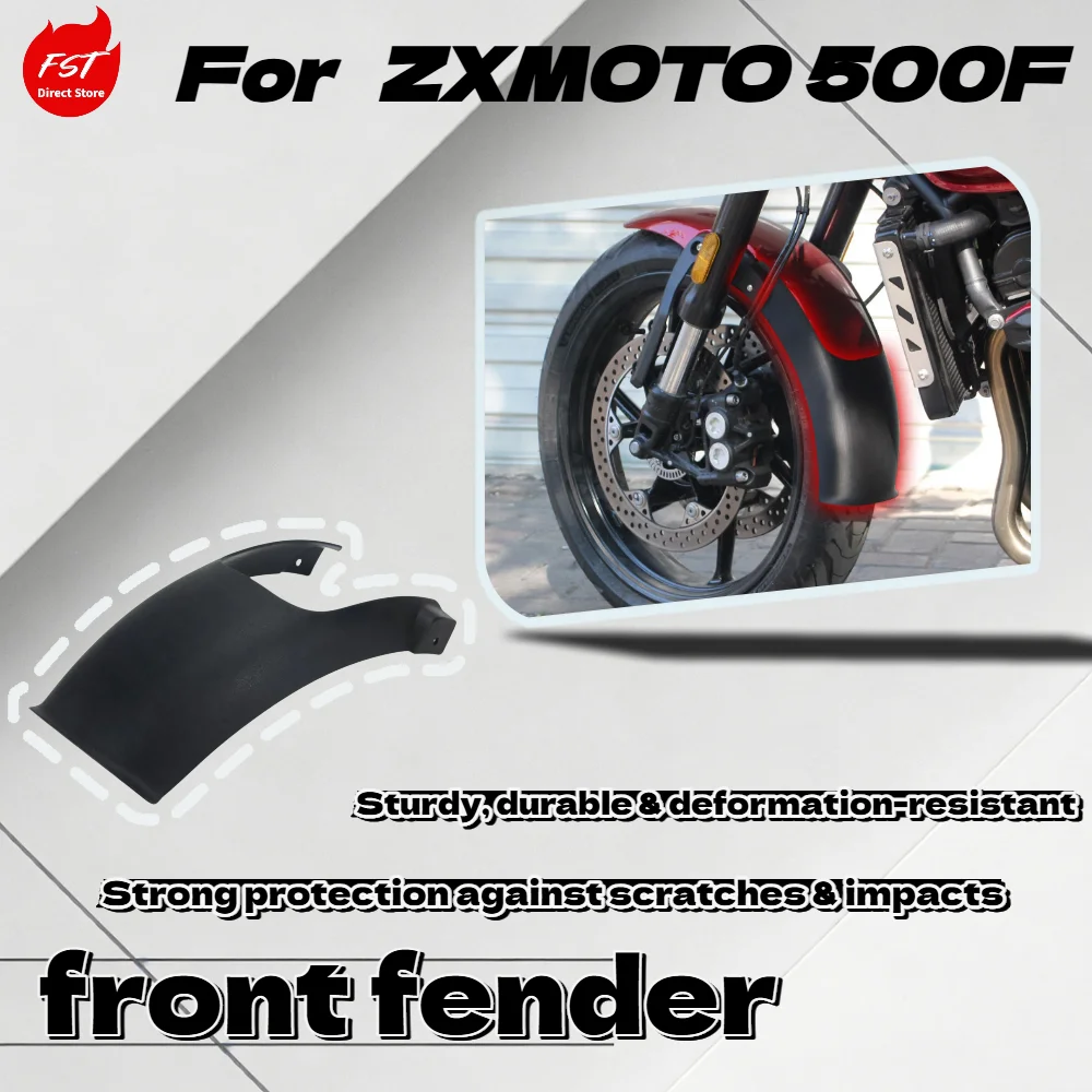 For ZXMOTO 500F, widened lengthened front mudguard, upgraded anti-splash guard, dust and sand proof parts
For ZXMOTO 500F, widened lengthened front mudguard, upgraded anti-splash guard, dust and sand proof parts