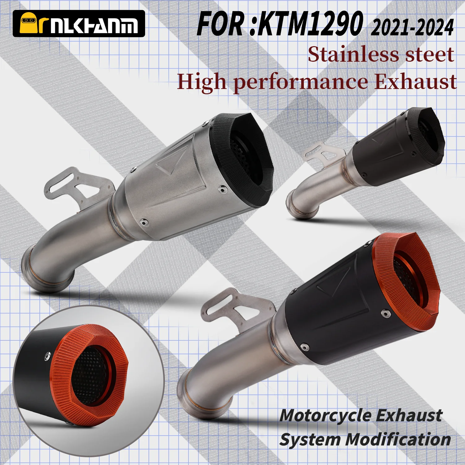For Superduke 1290/1390 Motorcycle exhaust system modification AR original caliber muffler for Duke 1290/R 21-24/ 1390/R 24-25
For Superduke 1290/1390 Motorcycle exhaust system modification AR original caliber muffler for Duke 1290/R 21-24/ 1390/R 24-25