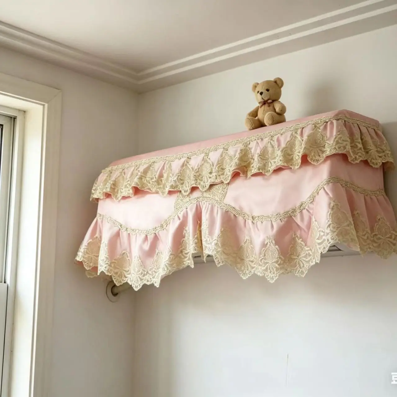 Haiergree satin fabric high-end bedroom lace air conditioner dust cover hanging air conditioner cover
Haiergree satin fabric high-end bedroom lace air conditioner dust cover hanging air conditioner cover