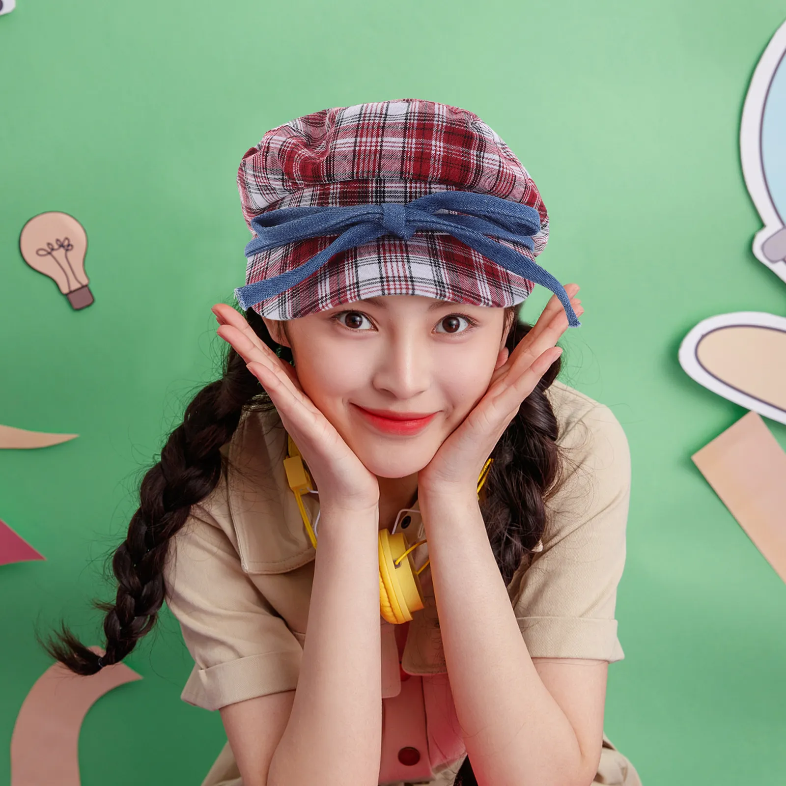 Women Berets Hat Sweet Versatile Bow French Beret Fashionable Elegant Comfortable Flat Top Stylish Accessory for Various
Women Berets Hat Sweet Versatile Bow French Beret Fashionable Elegant Comfortable Flat Top Stylish Accessory for Various