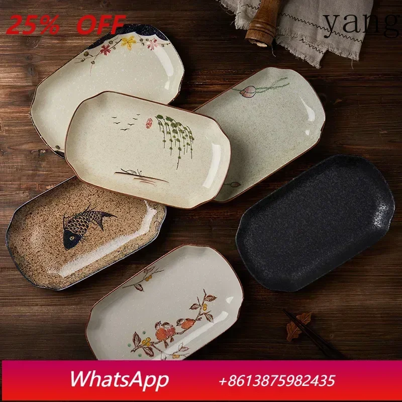 12 inch fish plate, Japanese tableware, underglaze colored ceramic, creative sushi plate for household use
12 inch fish plate, Japanese tableware, underglaze colored ceramic, creative sushi plate for household use