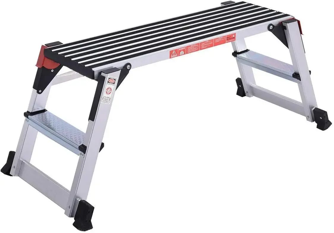 Aluminum Platform Non-Slip Folding Work Bench Drywall Stool Ladder 330lbs Capacity
Aluminum Platform Non-Slip Folding Work Bench Drywall Stool Ladder 330lbs Capacity