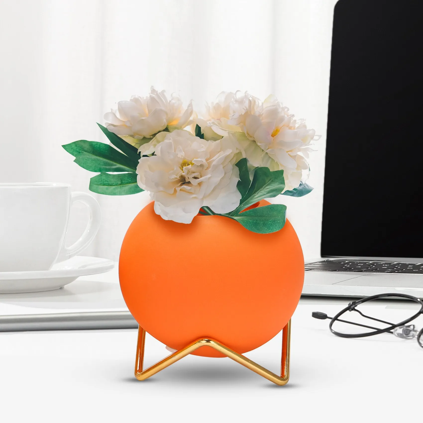 Y50A-Small Flower Vase Set Of 3, Modern Vase For Living Room Decor Yellow Blue Orange Round Vase For Faux Flowers
Y50A-Small Flower Vase Set Of 3, Modern Vase For Living Room Decor Yellow Blue Orange Round Vase For Faux Flowers