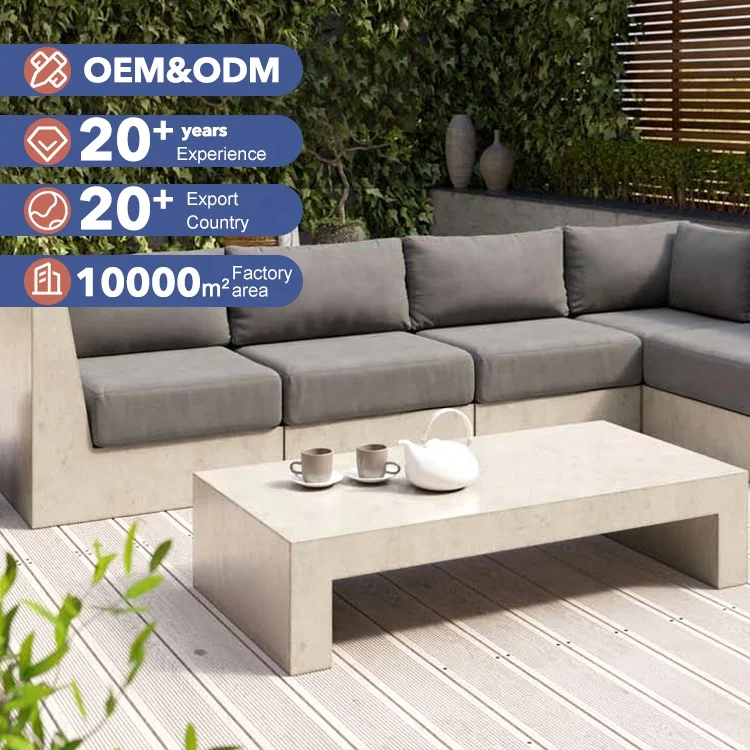 Lounge Leisure Courtyard Balcony Living Room Corner Furniture Concrete Outdoor Garden Patio Sofa
Lounge Leisure Courtyard Balcony Living Room Corner Furniture Concrete Outdoor Garden Patio Sofa
