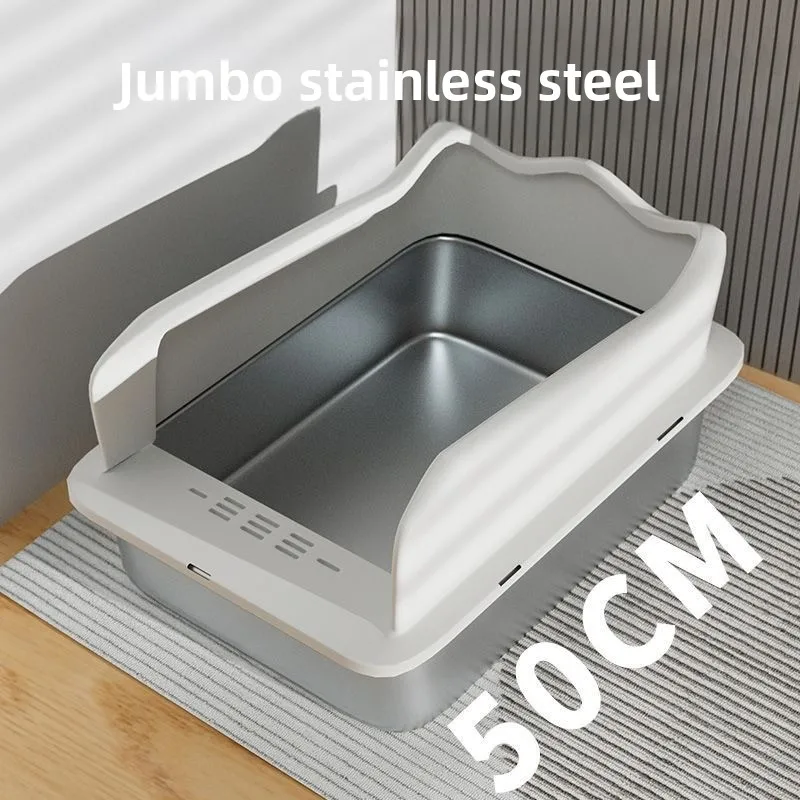 Large Stainless Steel Open Cat Litter Box Anti Splash Cat Toilet Pet Supplies
Large Stainless Steel Open Cat Litter Box Anti Splash Cat Toilet Pet Supplies