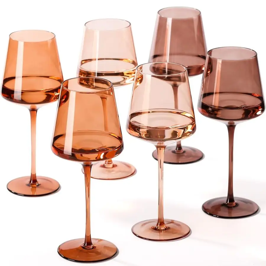 Wine Glasses Set of 618ozHand Blown Colored Wine Glasses with Tall Long Stems and Flat Bottom, Amber Colored GlasswareUnique Gif
Wine Glasses Set of 618ozHand Blown Colored Wine Glasses with Tall Long Stems and Flat Bottom, Amber Colored GlasswareUnique Gif