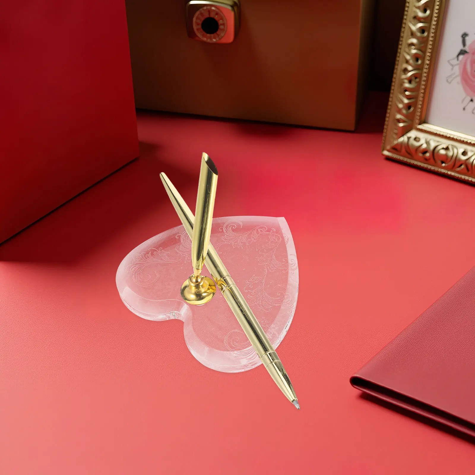 Silver Ballpoint Signing Pen with Acrylic Heart Stand for Wedding Guest Book Ceremony Reception Anniversary Engagement Signature
Silver Ballpoint Signing Pen with Acrylic Heart Stand for Wedding Guest Book Ceremony Reception Anniversary Engagement Signature