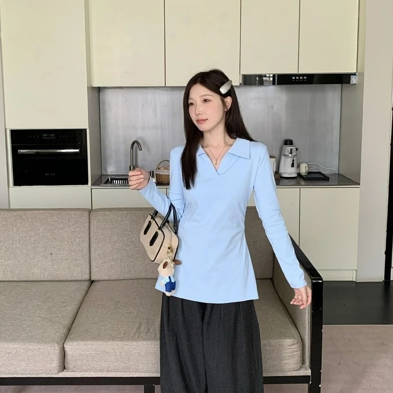 Женская футболка-поло с длинным рукавом для осени, утягивающая, с эффектом контроля живота
Женская футболка-поло с длинным рукавом для осени, утягивающая, с эффектом контроля живота 