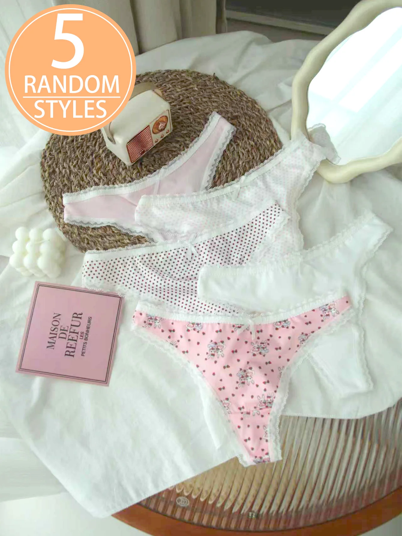 Пасхальная тема, смешанные цвета, милый кролик, клубника, кружево, сексуальные женские стринги, нижнее белье, женские трусики, случайные, 5 шт.
Пасхальная тема, смешанные цвета, милый кролик, клубника, кружево, сексуальные женские стринги, нижнее белье, женские трусики, случайные, 5 шт.