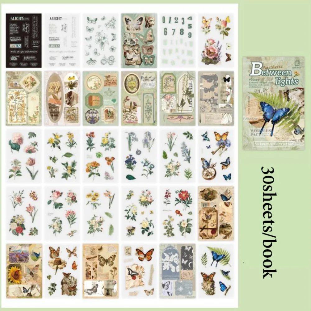 30 Sheets Between Lights Series Sticker Book Aesthetic DIY Journal Scrapbook Collage Decor Vintage Stationery Stickers
30 Sheets Between Lights Series Sticker Book Aesthetic DIY Journal Scrapbook Collage Decor Vintage Stationery Stickers