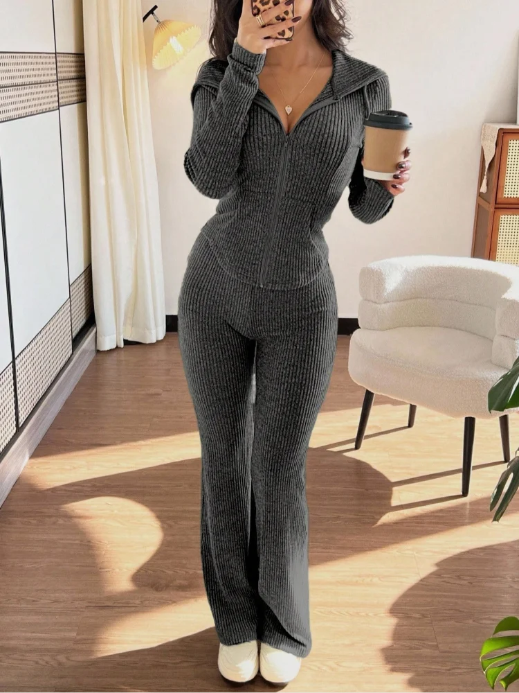 Women's Solid Casual Hoodie Set Elastic Waist Full Zip Hooded Zip Up Sweatshirt Pants 2 Piece Tracksuit Outfit 2026 Pants Suits
Women's Solid Casual Hoodie Set Elastic Waist Full Zip Hooded Zip Up Sweatshirt Pants 2 Piece Tracksuit Outfit 2026 Pants Suits