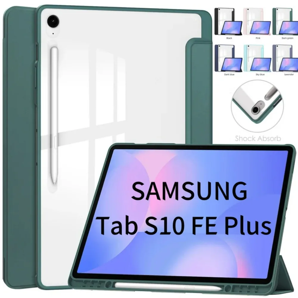 For Samsung Tab S10 FE Plus Case with Pen Holder Funda For Galaxy tab s10 fe plus Case sm-x620 13.1" Tablet Cover
For Samsung Tab S10 FE Plus Case with Pen Holder Funda For Galaxy tab s10 fe plus Case sm-x620 13.1" Tablet Cover