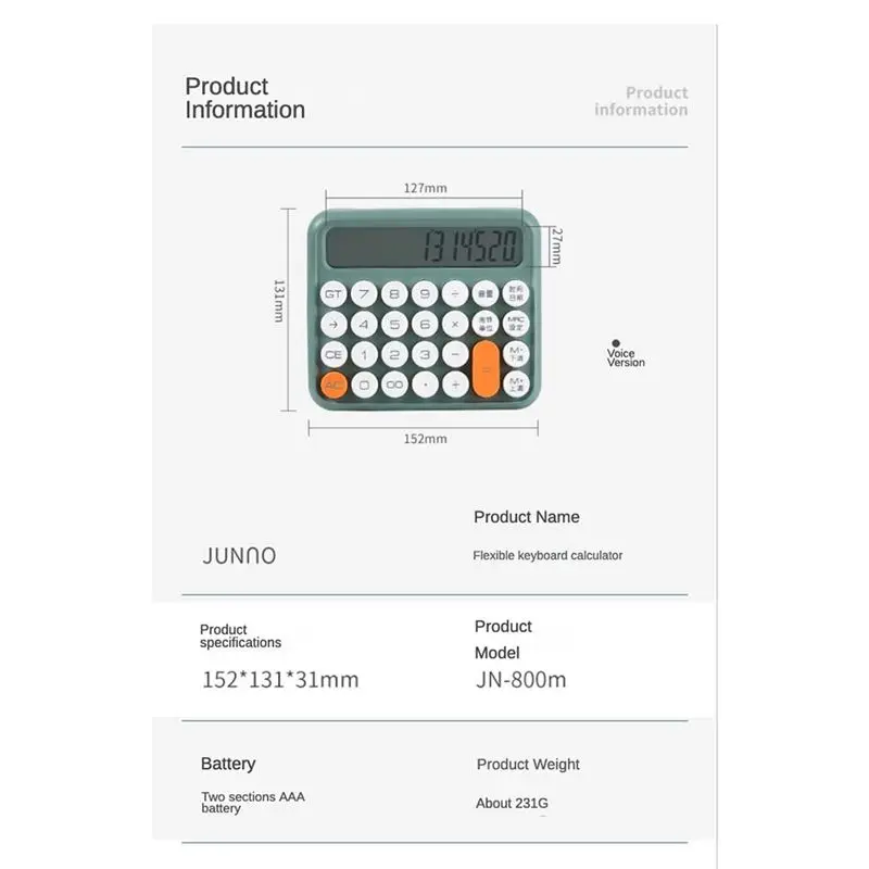 T69C! 12 Digits Mechanical Switch Calculator Large LCD Display Desktop Calculator Large Button Financial Calculator Beige
T69C! 12 Digits Mechanical Switch Calculator Large LCD Display Desktop Calculator Large Button Financial Calculator Beige