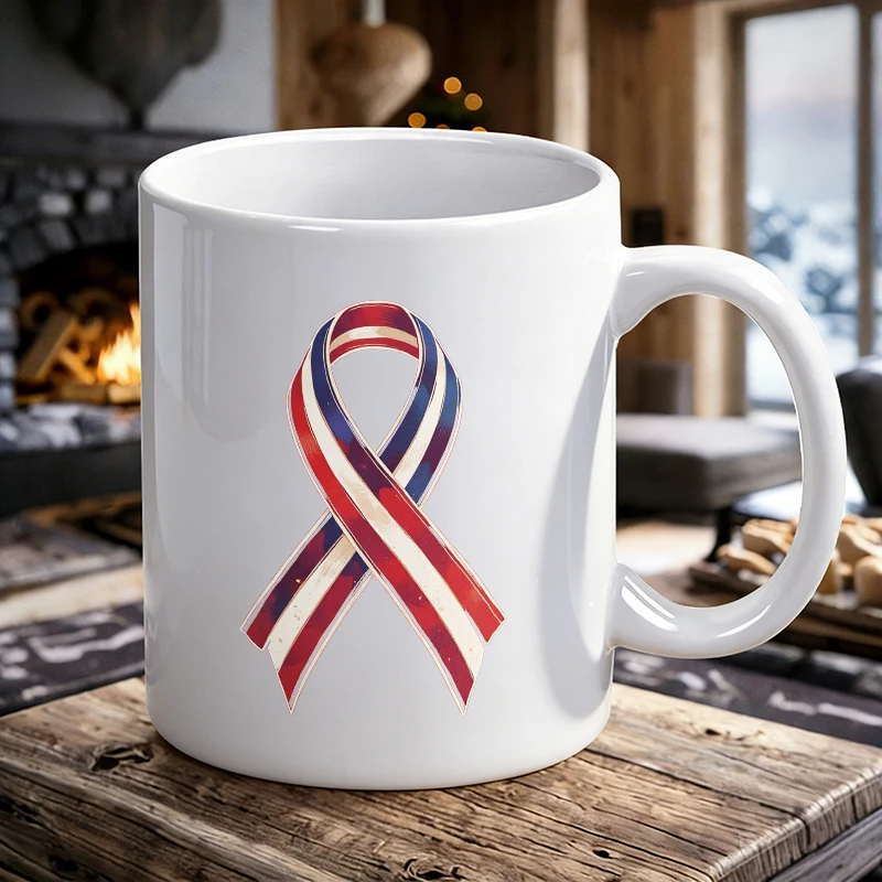 Patriotic Ribbon Ceramic Mug Memorial Day Coffee Cup, Milk Cup, Office Mug, Gift for Friends, Fade-Resistant
Patriotic Ribbon Ceramic Mug Memorial Day Coffee Cup, Milk Cup, Office Mug, Gift for Friends, Fade-Resistant