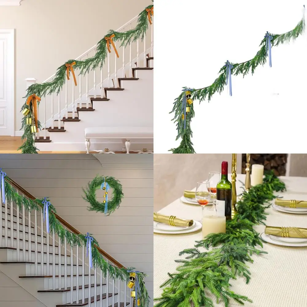 Pair of 18-Foot Artificial Norfolk Pine Garlands for Christmas, Suitable for Indoor and Outdoor Use
Pair of 18-Foot Artificial Norfolk Pine Garlands for Christmas, Suitable for Indoor and Outdoor Use