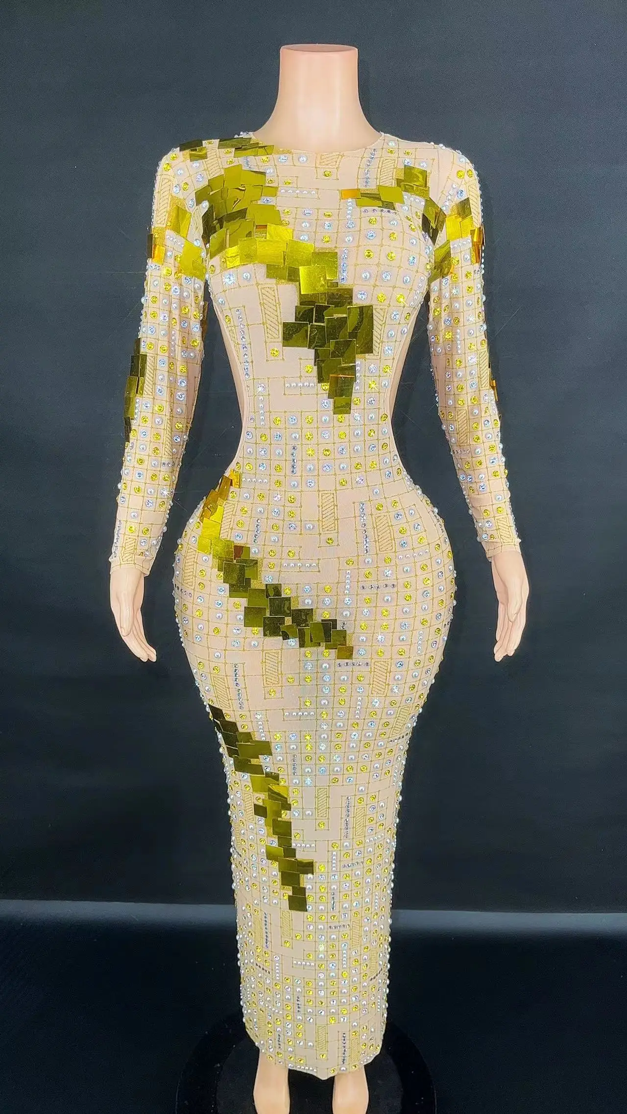 ZD Shining Rhinestones Sequins Long Dress Women Party Prom Birthday Wedding Gown Dress Sexy Performance Costume Stage Wear
ZD Shining Rhinestones Sequins Long Dress Women Party Prom Birthday Wedding Gown Dress Sexy Performance Costume Stage Wear