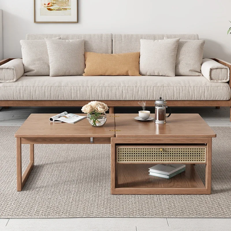 Lifting coffee table dining table integrated, small apartment all solid wood combination
Lifting coffee table dining table integrated, small apartment all solid wood combination