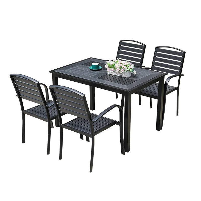 Outdoor plastic wood table and chair combination simple large board dining table and chair milk tea shop restaurant outdoor outd
Outdoor plastic wood table and chair combination simple large board dining table and chair milk tea shop restaurant outdoor outd
