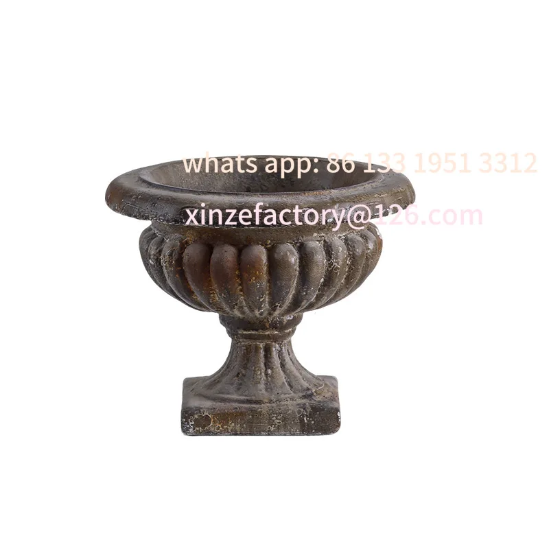 Retro flowerpot ornaments antique weathered age sense desktop flowerpot trophy modeling studio ornaments
Retro flowerpot ornaments antique weathered age sense desktop flowerpot trophy modeling studio ornaments