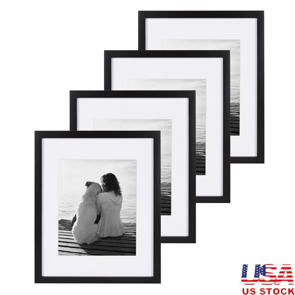 Customizable Wood Photo Frame Set 4 Pack Wall Display Black Modern Design Holds 8x10 11x14 Includes Hangers Portrait Landscape
Customizable Wood Photo Frame Set 4 Pack Wall Display Black Modern Design Holds 8x10 11x14 Includes Hangers Portrait Landscape