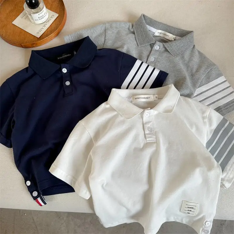 Children's Polo Shirt Summer New Style for Boys and Girls Baby Simple Printed Collar T-shirt Short Sleeve
Children's Polo Shirt Summer New Style for Boys and Girls Baby Simple Printed Collar T-shirt Short Sleeve
