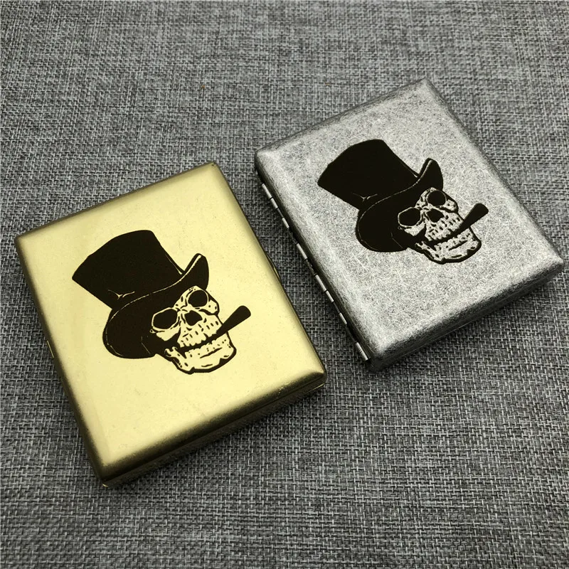 Smoking Skull Brass Cigarette Case Old Silver Copper Cigarette Box Smoking Holders With Gift Box Can DIY Patterns
Smoking Skull Brass Cigarette Case Old Silver Copper Cigarette Box Smoking Holders With Gift Box Can DIY Patterns