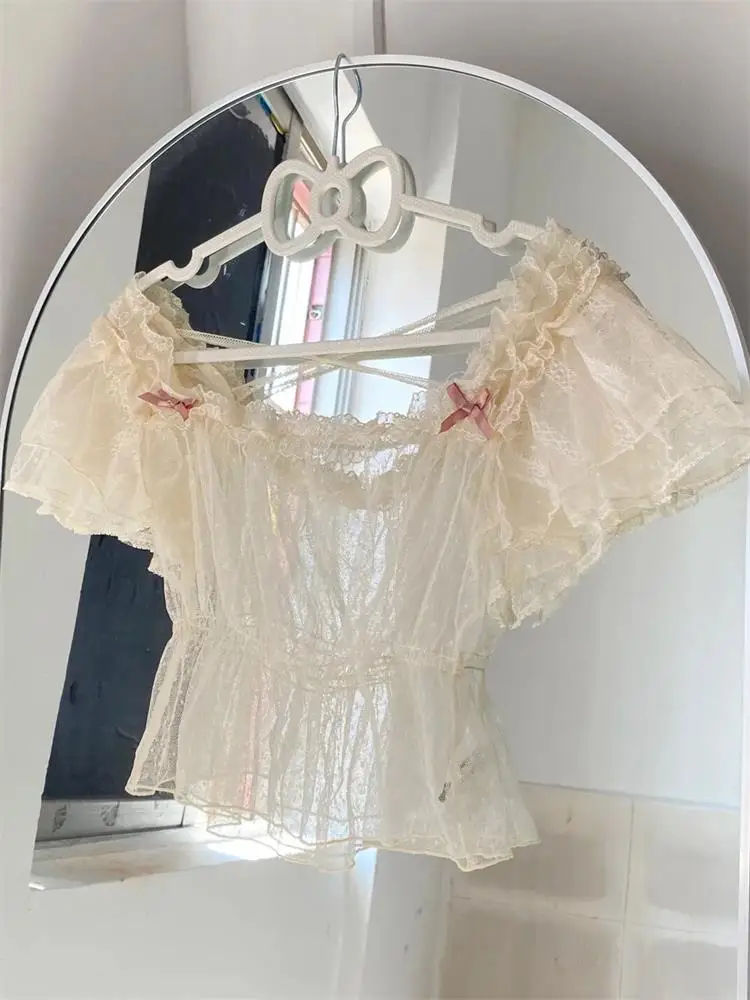 Lace Soft Gauze Short Sleeve Summer Shirt Inner Wear Lolita Fly Sleeve Inner Wear Korean Style Straight Cut Commute Style
Lace Soft Gauze Short Sleeve Summer Shirt Inner Wear Lolita Fly Sleeve Inner Wear Korean Style Straight Cut Commute Style