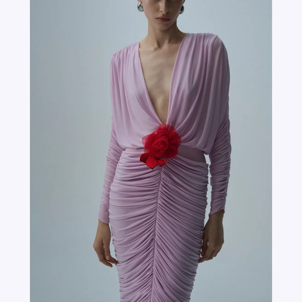 Customized 2025 New Evening Dresses Pleat Ruffle Sexy Deep V Neck Speical Occasion Club Cocktail Party Mermaid Gown Modern Style
Customized 2025 New Evening Dresses Pleat Ruffle Sexy Deep V Neck Speical Occasion Club Cocktail Party Mermaid Gown Modern Style