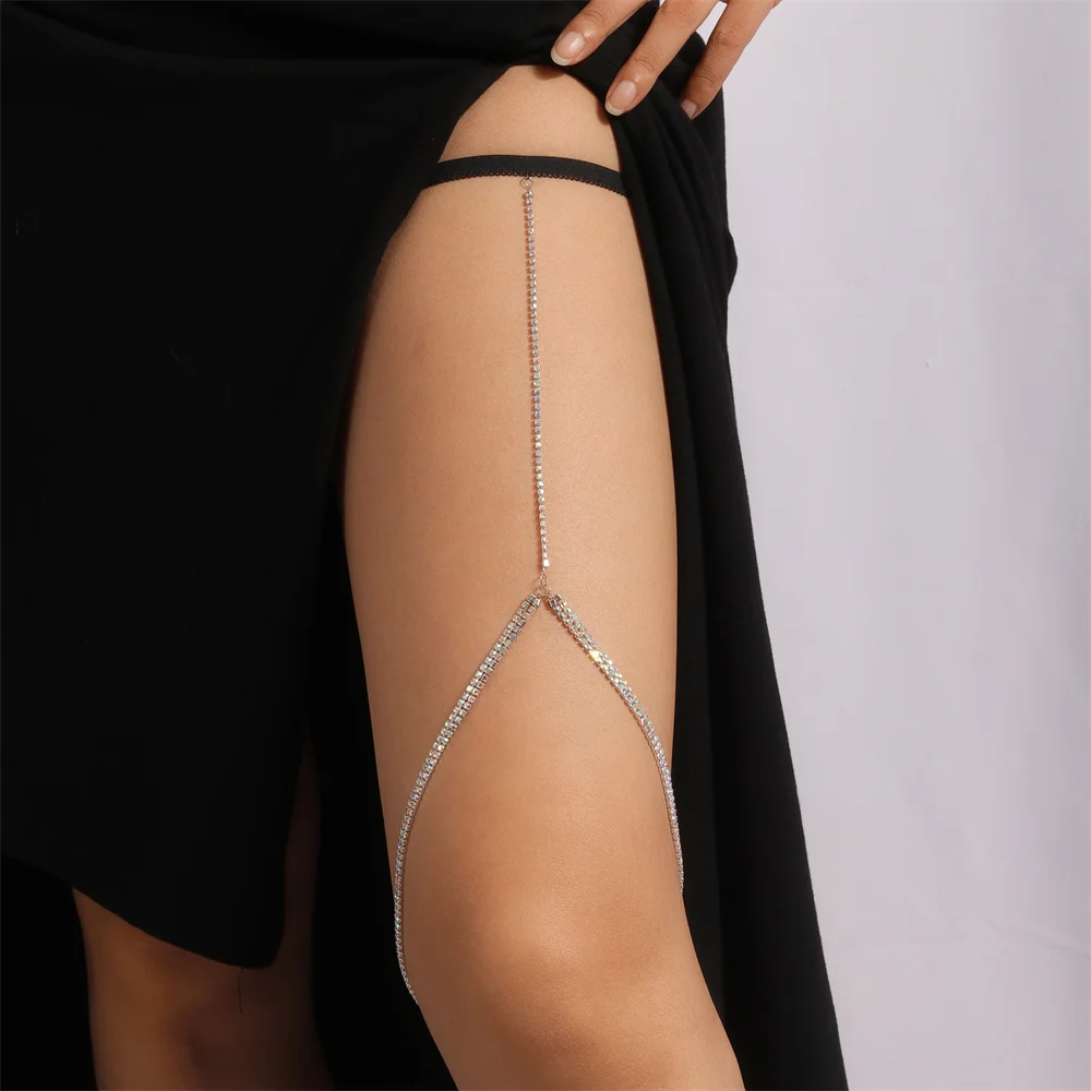 Aihua Sexy Boho Rhinestone Elastic Band Bandage Leg Thigh Chain for Women Bikini Summer Adjustable Garter Belt Body Jewelry
Aihua Sexy Boho Rhinestone Elastic Band Bandage Leg Thigh Chain for Women Bikini Summer Adjustable Garter Belt Body Jewelry