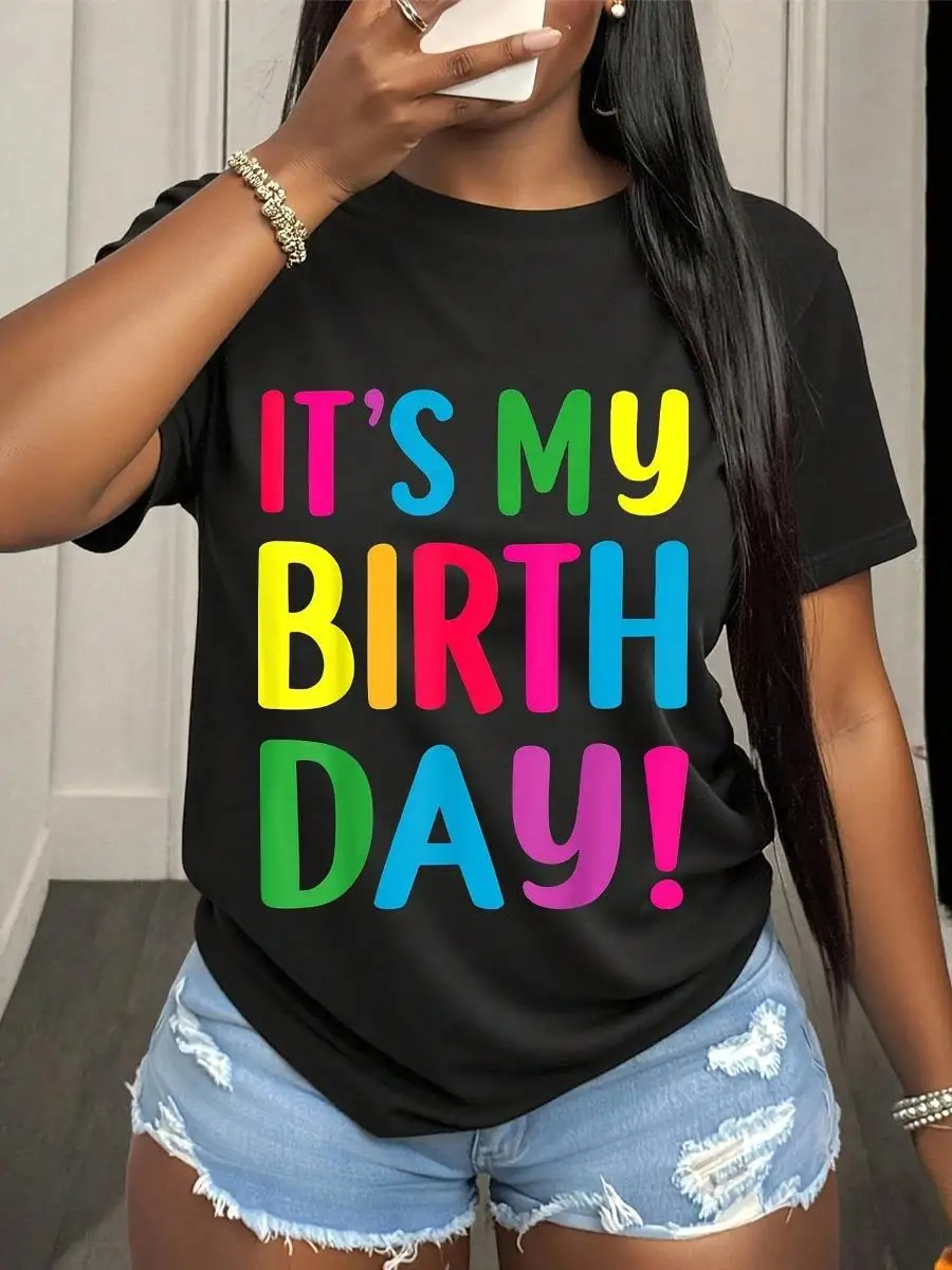 Its My Birthday Celebration Shirt For Women Fun Party Wear Birthday Gift Idea Colorful Letter Print Top Happy Birthday Outfit Statement Tee
Its My Birthday Celebration Shirt For Women Fun Party Wear Birthday Gift Idea Colorful Letter Print Top Happy Birthday Outfit Statement Tee