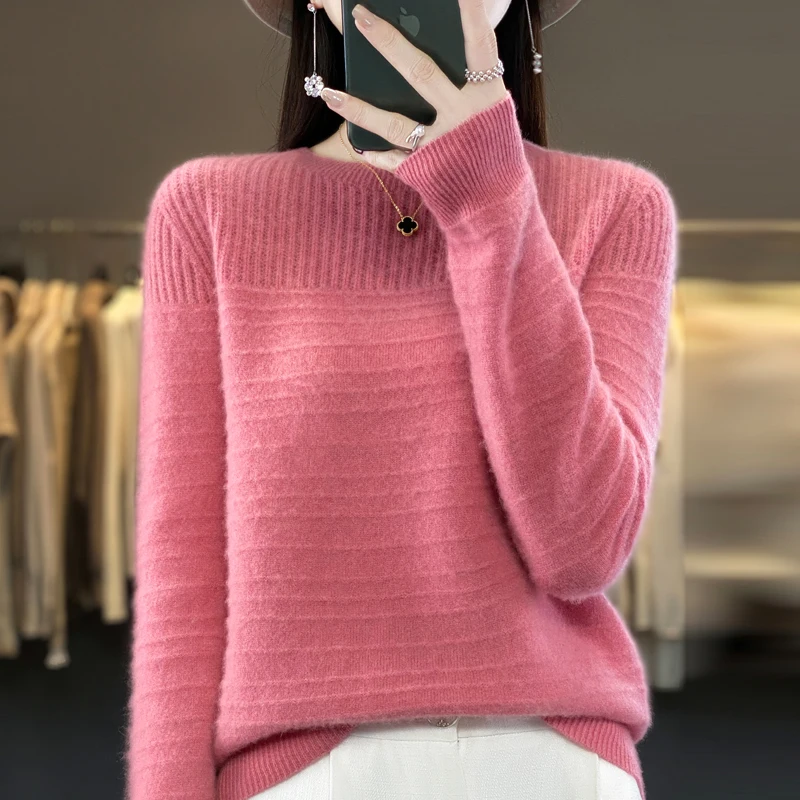 2023 Autumn/Winter New Seamless One-Line Ready-To Wear Women's Pullover 100% WooL Round Neck Loose Sweater Soft Comfortable Top
2023 Autumn/Winter New Seamless One-Line Ready-To Wear Women's Pullover 100% WooL Round Neck Loose Sweater Soft Comfortable Top