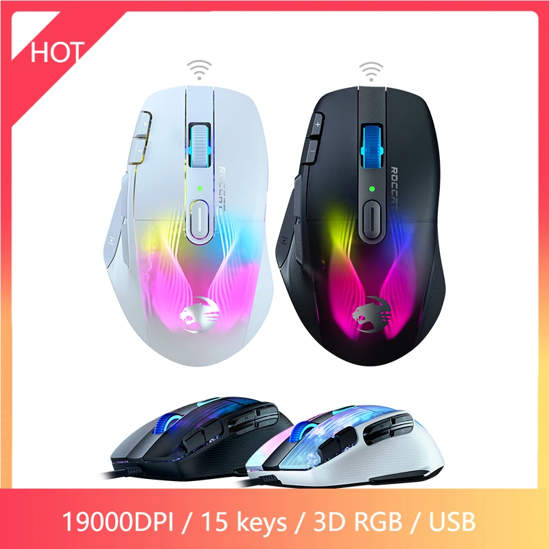 Беспроводная игровая мышь ROCCAT KONE XP AIR CUSTOM, 19000 точек на дюйм/третье подключение для осмотра, эргономичная RGB
Беспроводная игровая мышь ROCCAT KONE XP AIR CUSTOM, 19000 точек на дюйм/третье подключение для осмотра, эргономичная RGB