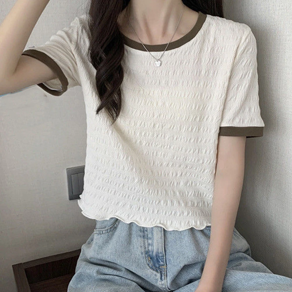 For Daily Wear Ruffled T-shirt Fashion Cropped Top Casual Outing Blue All Seasons Brand New Casual Style Crew Neck
For Daily Wear Ruffled T-shirt Fashion Cropped Top Casual Outing Blue All Seasons Brand New Casual Style Crew Neck