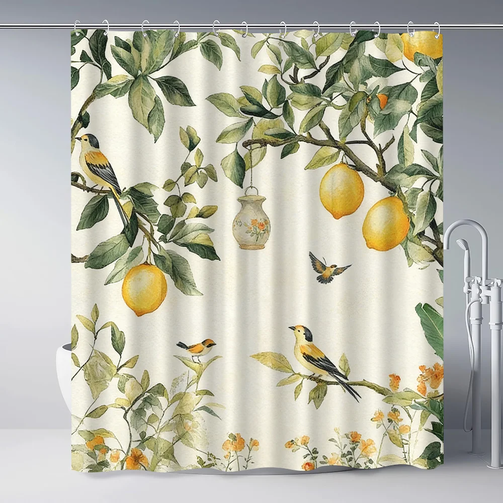 Waterproof Botanical Shower Curtain Yellow Lemon Citrus Branch Floral Tropical Bird Watercolor Print Bathroom Decor Bath Curtain
Waterproof Botanical Shower Curtain Yellow Lemon Citrus Branch Floral Tropical Bird Watercolor Print Bathroom Decor Bath Curtain
