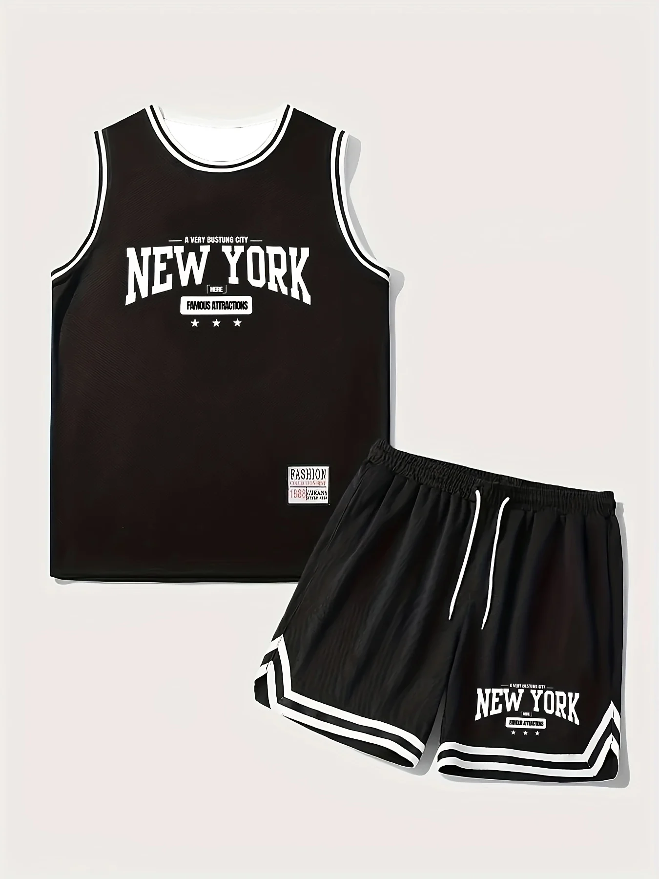 Men's 2 Piece City Graphic Basketball Jersey Set Summer Breathable Sleeveless Top & Shorts Casual Streetwear for Men
Men's 2 Piece City Graphic Basketball Jersey Set Summer Breathable Sleeveless Top & Shorts Casual Streetwear for Men