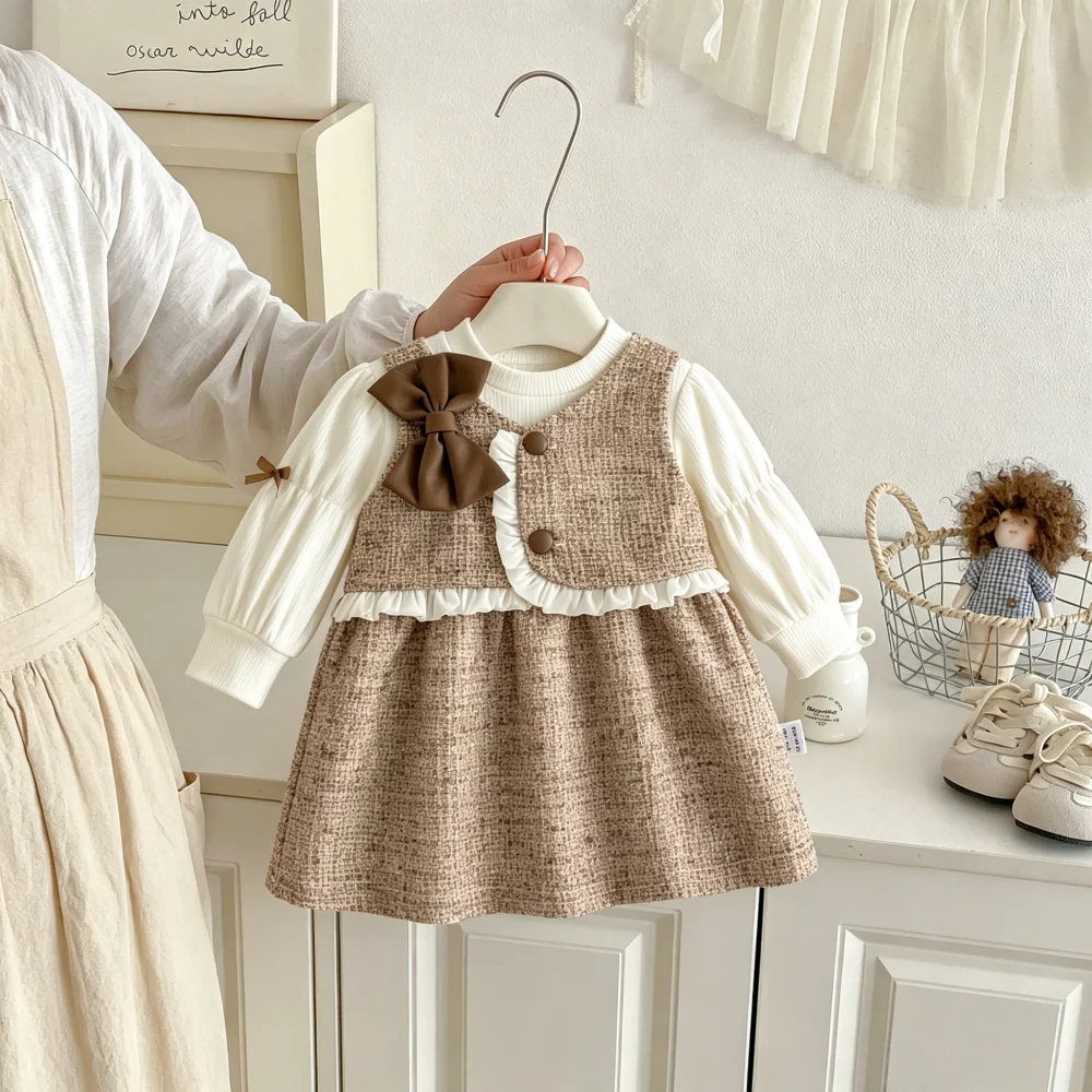 Baby Dress Spring And Autumn Bow Cute Long Sleeve Girls' Dress Cute Beach Princess Children's Dress Baby Girl Clothing
Baby Dress Spring And Autumn Bow Cute Long Sleeve Girls' Dress Cute Beach Princess Children's Dress Baby Girl Clothing