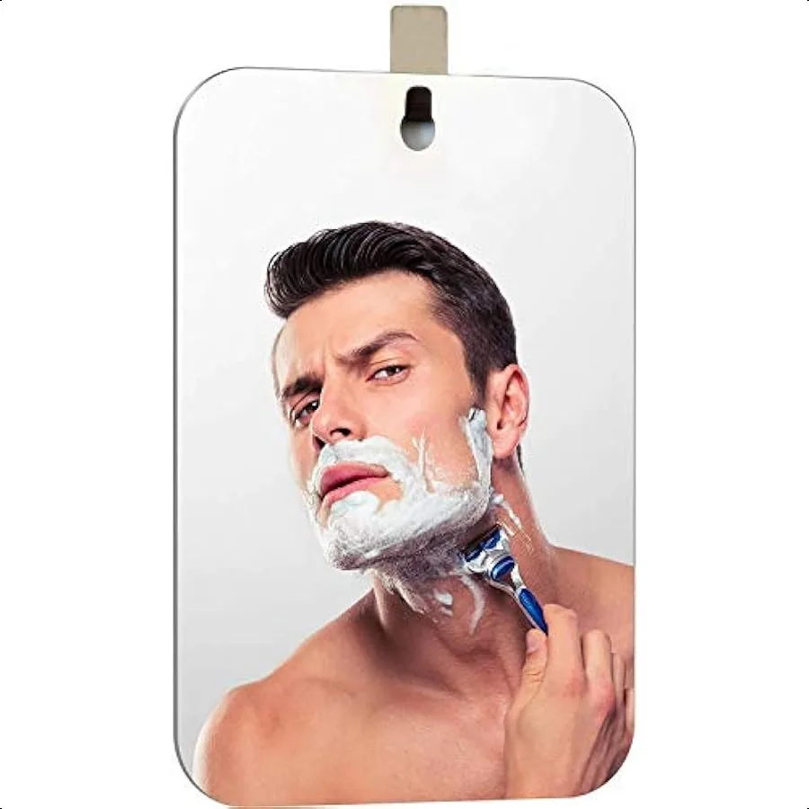 Large Fogless Shower Mirror 11inX7.48in Includes 1 Adhesive Hooks AnitFog Shower Mirror Shower Makeup Shave Mirror Frameless Sh
Large Fogless Shower Mirror 11inX7.48in Includes 1 Adhesive Hooks AnitFog Shower Mirror Shower Makeup Shave Mirror Frameless Sh