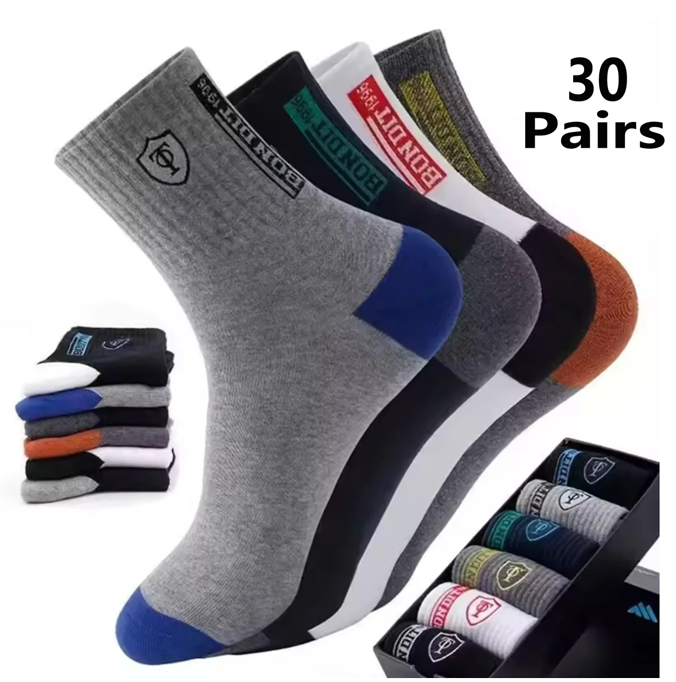 30 Pairs Men's Bamboo Fiber Cotton Socks Ultra Breathable Sweat Absorbing Deodorant Durable Sports Business Socks Ideal
30 Pairs Men's Bamboo Fiber Cotton Socks Ultra Breathable Sweat Absorbing Deodorant Durable Sports Business Socks Ideal