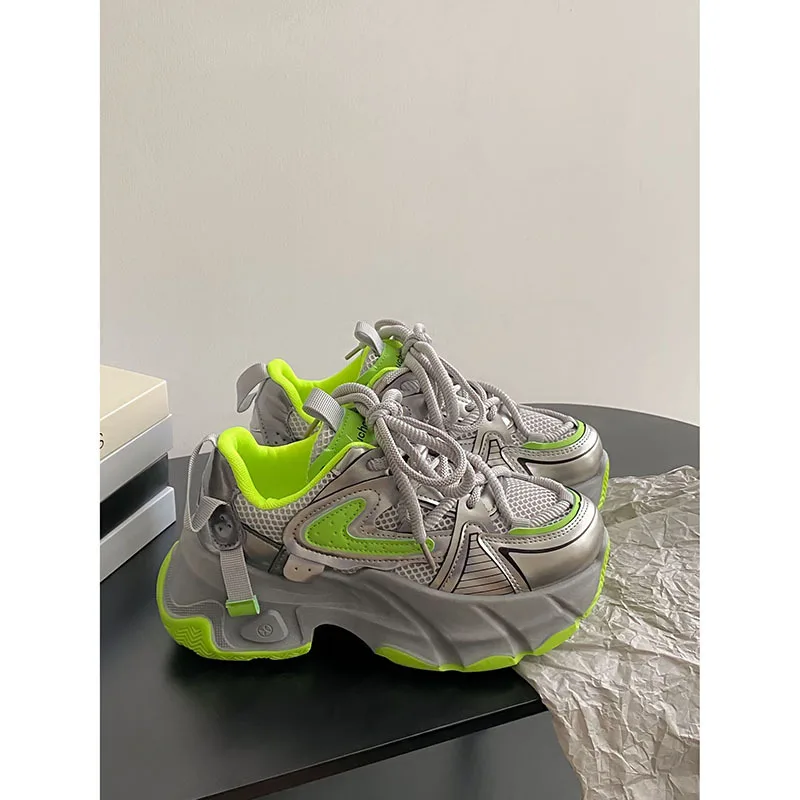 2025 New Women High Platform Casual Sneakers Spring Lace-up Chunky Sneakers Korean All-match Designer Street Shoes Trafza
2025 New Women High Platform Casual Sneakers Spring Lace-up Chunky Sneakers Korean All-match Designer Street Shoes Trafza