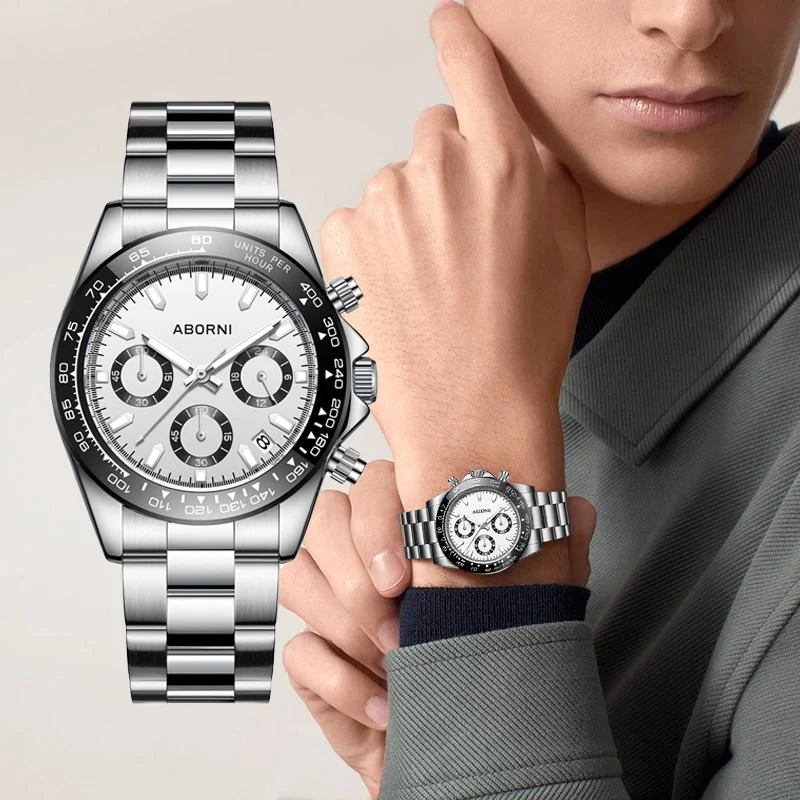 Men Quartz Watch Luxury Fashion Leisure Business Clock Stainless Steel Strap Wristwatch 4 Dials Waterproof Stainless Steel Watch
Men Quartz Watch Luxury Fashion Leisure Business Clock Stainless Steel Strap Wristwatch 4 Dials Waterproof Stainless Steel Watch