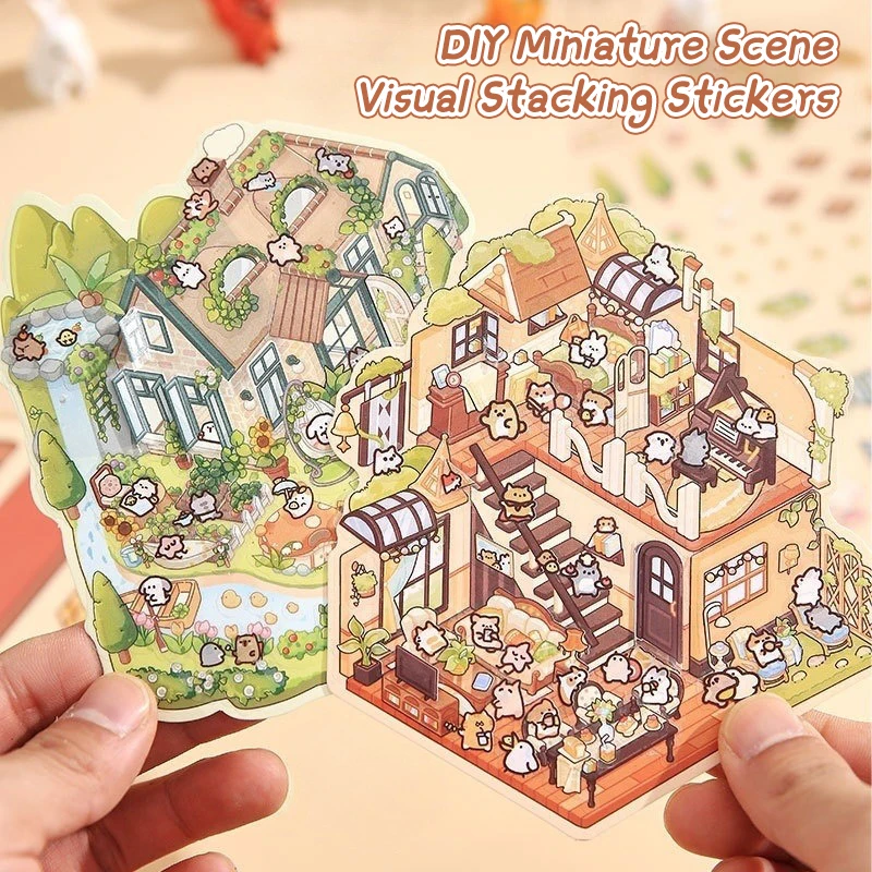 1Set Cute Cartoon 3D Miniature Scene Visual Stacking Stickers DIY Landscaping Stickers Funny Cabin Scene Stickers Kids Gifts
1Set Cute Cartoon 3D Miniature Scene Visual Stacking Stickers DIY Landscaping Stickers Funny Cabin Scene Stickers Kids Gifts