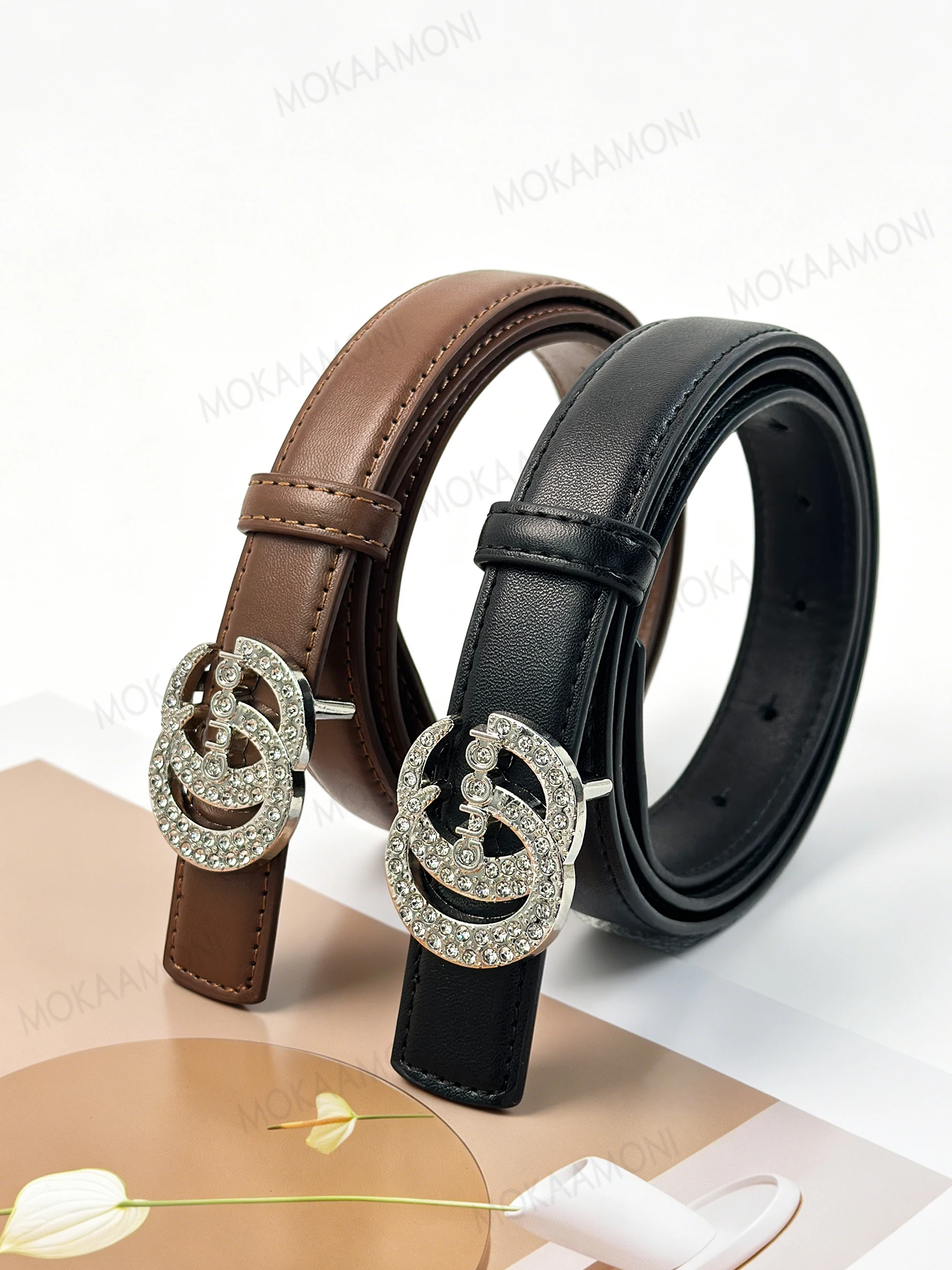 Women's leather double G high-quality with gold rhinestone metal buckle, perfect for dresses, women's jeans strap
Women's leather double G high-quality with gold rhinestone metal buckle, perfect for dresses, women's jeans strap