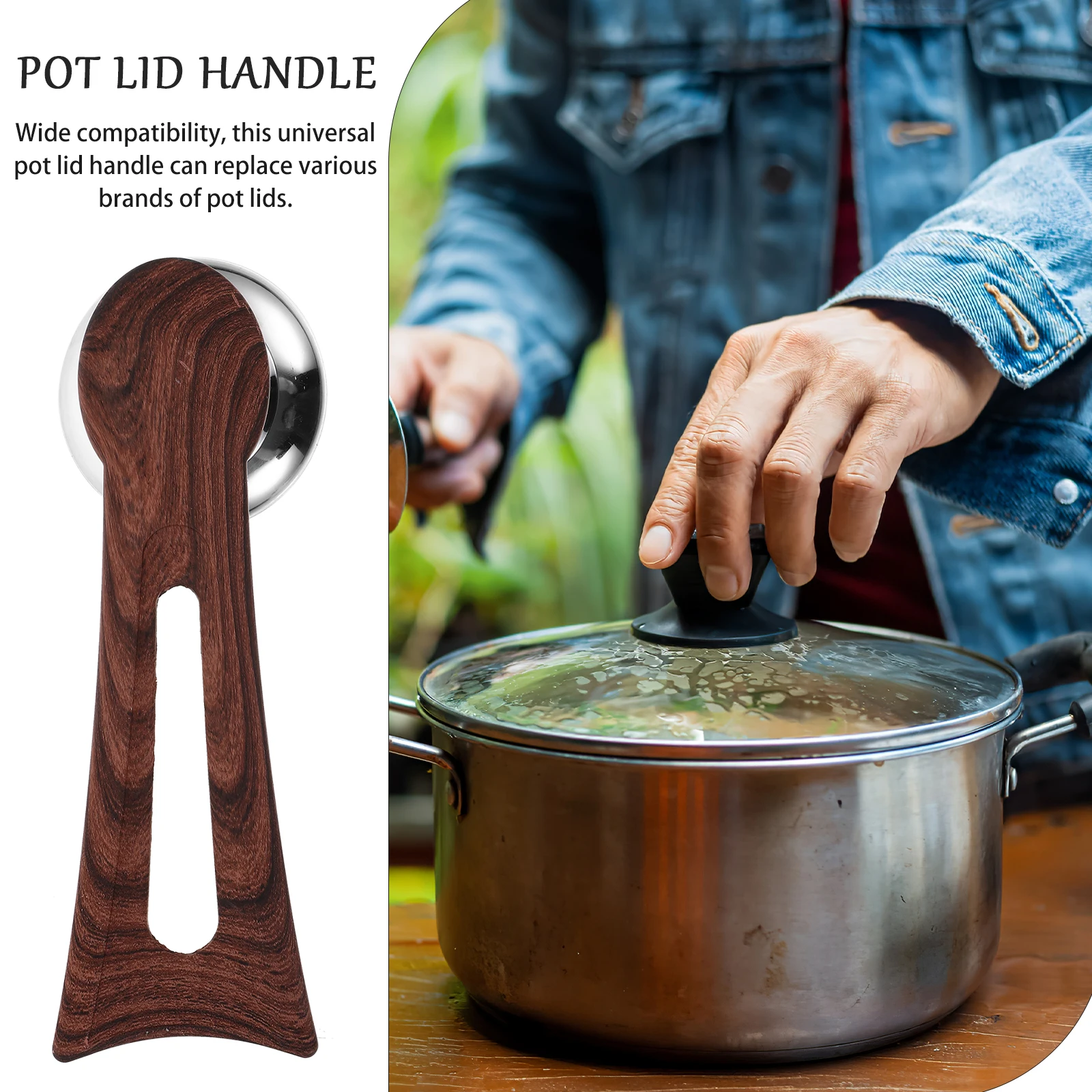 Universal Replacement Saucepan Cover Knob Wood Pot Universal Pot Lid Replacement H Grain Large Size Kitchen Cookware
Universal Replacement Saucepan Cover Knob Wood Pot Universal Pot Lid Replacement H Grain Large Size Kitchen Cookware