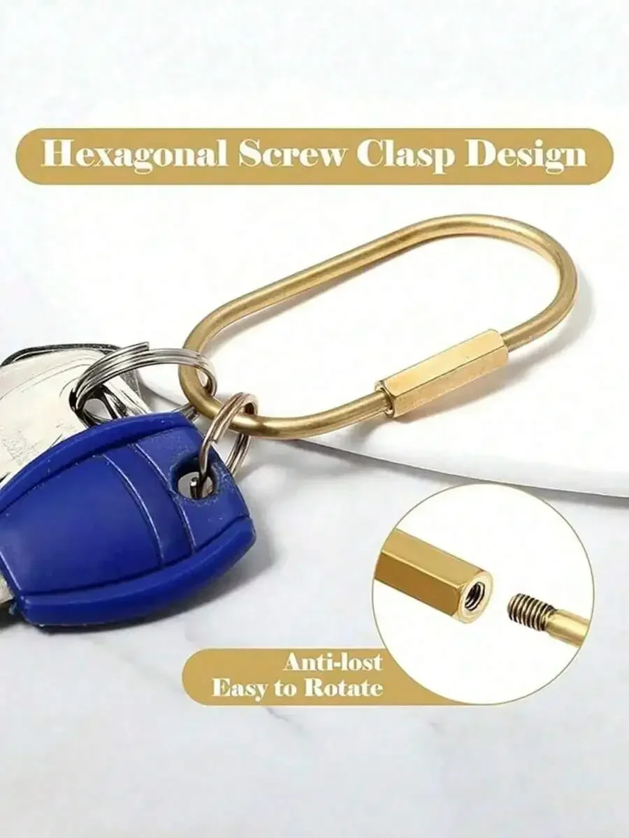 Heavy Duty Brass Screw Lock Keychain With Hexagonal Clasp For Car House Keys Backpack Wallet Luggage
Heavy Duty Brass Screw Lock Keychain With Hexagonal Clasp For Car House Keys Backpack Wallet Luggage