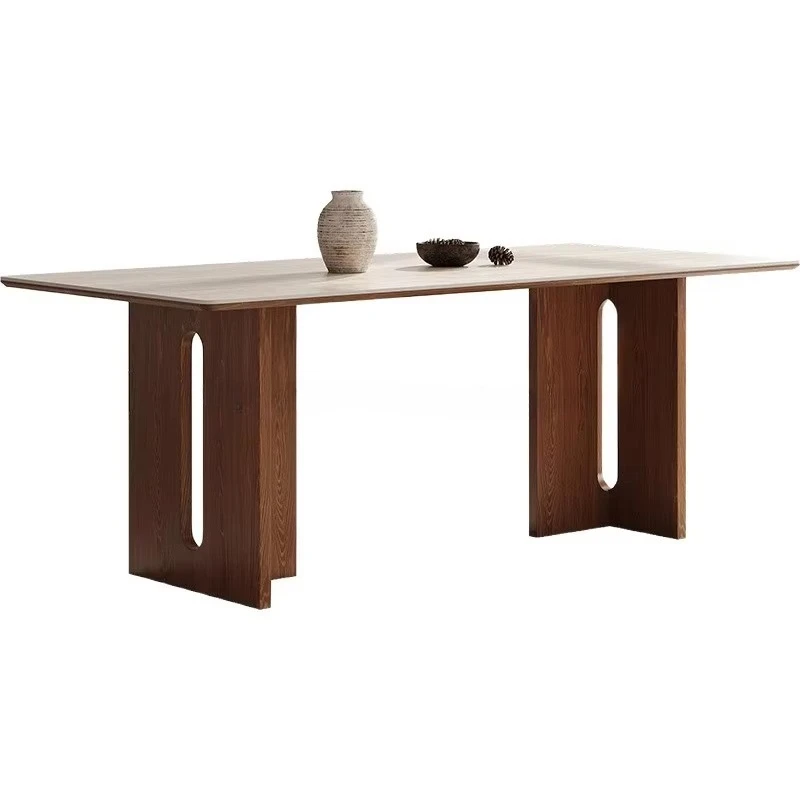 Modern Solid Wood Dining Table Set for Small Apartments Hotels and Restaurants-Rectangular Slate Table with Chairs
Modern Solid Wood Dining Table Set for Small Apartments Hotels and Restaurants-Rectangular Slate Table with Chairs