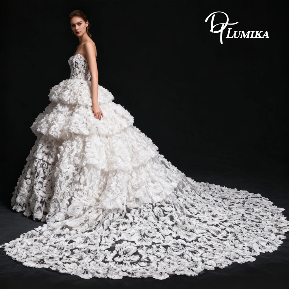 DTLumika Luxury Embroidery Beaded Wedding Dress for Bride, Customized Tiered Long Bride Dresses Sleeveless Bridal Gown
DTLumika Luxury Embroidery Beaded Wedding Dress for Bride, Customized Tiered Long Bride Dresses Sleeveless Bridal Gown