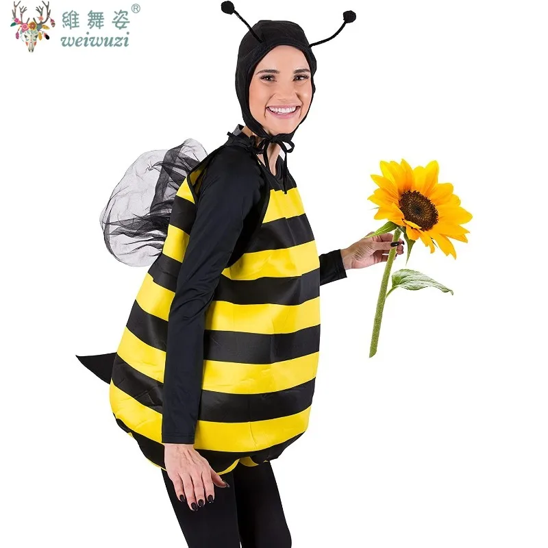 Performance Animal Role Play Bee Adult Kids Cosplay Cute Yellow Stripe Jumpsuit Family Look Outfit Funny Kid Halloween Costume
Performance Animal Role Play Bee Adult Kids Cosplay Cute Yellow Stripe Jumpsuit Family Look Outfit Funny Kid Halloween Costume