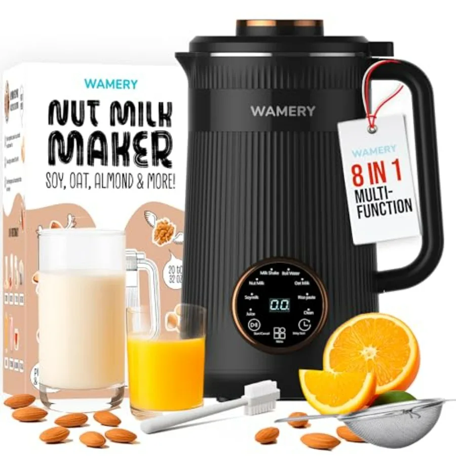 32oz Nut Milk Maker Machine Black - Soy Milk Maker for Almond Oat Automatic Heated Programs Self-Cleaning Delay Start Keep Warm
32oz Nut Milk Maker Machine Black - Soy Milk Maker for Almond Oat Automatic Heated Programs Self-Cleaning Delay Start Keep Warm