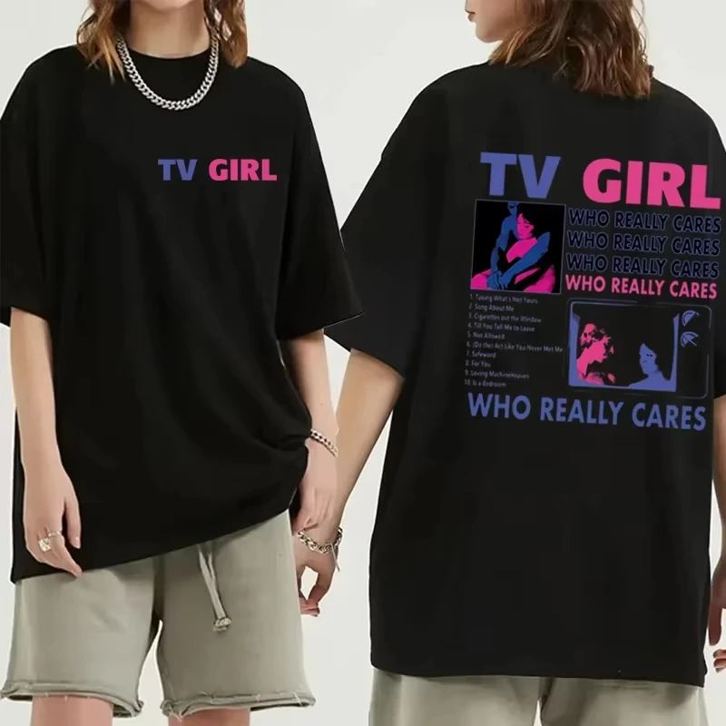 Футболка TV Girl Who Really Cares 2025 года, мужская и женская футболка унисекс в стиле ретро, уличная одежда с узором, спортивная футболка большого размера
Футболка TV Girl Who Really Cares 2025 года, мужская и женская футболка унисекс в стиле ретро, уличная одежда с узором, спортивная футболка большого размера